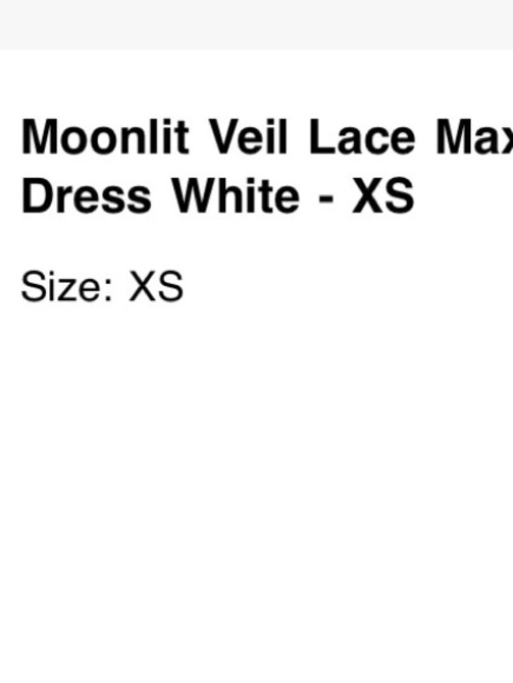 Hello Molly White Lace Maxi Dress (NWT) - Picture 3 of 9